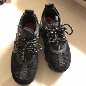 Balenciaga, and Versace sneakers size 11 US.